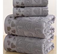 1/2/3 pièces Serviette de bain à motif jacquard Love / 1 pièce Serviette de toilette, éponge, décoration cosy pour la maison, couples, fête, cadeau de la Saint-Valentin, plusieurs tailles, absorbante 