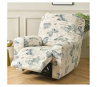 1/2/3 Places Housse de Fauteuil Relax Extensible, Housse de Fauteuil Relax Inclinable Electrique, Couverture de Chaise Canapé Relax avec Poche,Protecteur pour Fauteuil Inclinable ( Color : #21 , Size