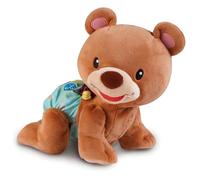 1,2,3 Suis-Moi, Ours Brun en Peluche Qui Marche à 4 Pattes, Motricité Bébé,Jouet Interactif et Musical, Cadeau Bébé Dès 9 Mois