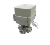 1/2'' 3 Way T/L Port BSP/NPT thread DN15 Power Fail Return Electric Ball Valve AC/DC9-24V Can Replace Solenoid valve IP67/CE(T Bore Flow B,9V-24V_CR202)