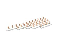 1/2/3P Pin Type Busbar 4-18 Way 63A Circuit Breaker Connector Copper Bar Terminal Block for MCB DZ47 Air Switch Connector(3P63A-9Way)