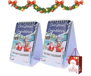 1/2/3pc 100 Day Christmas Countdown Calendar 2026 (2pc)