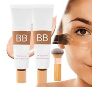 1/2/3Pcs BB Blur Tinted Moisturizer Spf 30 - BB Tinted Moisturizer Spf 30, Bb Cream Tinted Moisturizer, Hydrates & Smooths Your Skin Creamy, Matte Moisturizer,Full Coverage,with Brush (2Pcs, One Size)