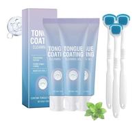 1/2/3Set Tongue Cleaning Gel Bundle with Brush - 2025 New Freshen Breath Oral Care Kit, Tongue Scraper Gel Set, Maintain Oral Health (3)