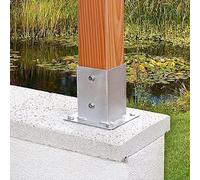 1 2 4 6 pièces 8 paquets de 10 supports de poteau de porche, base de support de poteau de clôture en acier inoxydable 304 pour clôture en bois/sol en béton/colonne en vinyle/boîte aux lettres, support