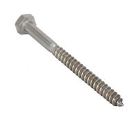 1/2/4/6 pièces M6 .3 M8 M10 M12 30mm 35mm 40mm à 200mm DIN571 304 acier inoxydable hexagone demi-filetage boulon bois autotaraudeuse vis d'entraîneur(63mm,2Pcs M10)