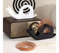 1/2/4/6 pièces Support de spirale anti-moustique en forme d'escargot - Support anti-insectes ignifuge et résistant à la chaleur avec collecteur de poussière, décoration de maison en plastique durable 