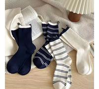 1/2/4/8 paires de chaussettes de sport rayées - chaussettes de mollet, chaussettes de compression pour femmes, chaussettes pour femmes, chaussettes blanches, chaussettes amusantes, chaussettes folles,