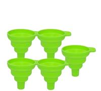 1/2/4 entonnoirs pliables en silicone, mini, portables, for trémie à carburant, bière, huile, accessoires et outils de cuisine Pour Huile, BièRe, Transfert De Liquides(Orange)