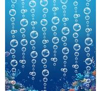 1/2/4 guirlandes à bulles blanches sous-marines, décorations de fête sous-marine, décorations d'anniversaire, bannière à suspendre pour décor de plage sous-marin, décorations de fête de sirène sous-ma