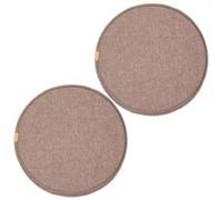 1/2/4 Paquets De Coussin De Siège De Tabouret, Coussin De Chaise De Salle À Manger Rond, Galette De Chaise Antidérapant Avec Crochets À Attaches Élastiques ( Color : Coffee Gray , Size : 33*33cm(2pack