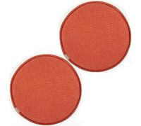 1/2/4 Paquets De Coussin De Siège De Tabouret, Coussin De Chaise De Salle À Manger Rond, Galette De Chaise Antidérapant Avec Crochets À Attaches Élastiques ( Color : Orange , Size : 33*33cm(2packs) )