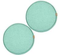 1/2/4 Paquets De Coussin De Siège De Tabouret, Coussin De Chaise De Salle À Manger Rond, Galette De Chaise Antidérapant avec Crochets À Attaches Élastiques (Color : Green, Size : 40 * 40cm(2packs))