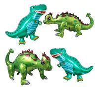 1/2/4 pièces Ballons de douche de bébé dinosaure - Dinosaures en feuille métallique 3D géants autoportants, décoration de fête de bienvenue, thème de pépinière ou de jungle, décorations neutres pour l