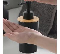 1/2/4 pièces Bouteilles distributeurs de savon liquide à capuchon en bois rechargeables pour désinfectant pour les mains, lotion - Multi-usage pour la cuisine, la salle de bain, la chambre, le salon D