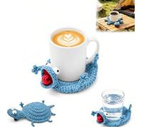 1/2/4 pièces Ensemble de dessous de verre tressés à la main en forme d'écureuil, de grenouille et de lézard, parfait pour les amateurs de café et les passionnés d'artisanat. Doux et durable, super mig