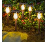 1/2/4 pièces Lampe à filament de tungstène à lumière chaude solaire, lampe murale/au sol portable et détachable, équipement d'éclairage pour la pêche et le camping en extérieur avec détecteur de mouve