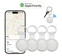1/2/4 pièces Localisateur d'objets intelligent, compatible avec Apple "Localiser" (iOS uniquement), Localisateur de clés, Traceur de bagage/portefeuille/sac, Pile remplaçable Dispositif anti-perte noi