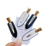 1/2/4 pinces à cheveux professionnelles sans couture, sans pli, épingle à cheveux, pince à maquillage, barrettes de salon de coiffure, accessoires fixes (blanc)