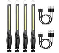 1/2/4pc Lampe De Poche Led Lampe De Travail Magnétique Usb Torche Rechargeable Crochet Lanterne Portable Lumière D'inspection Camping Lampe De Réparation De Voiture.4pcs.