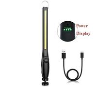 1/2/4pc Lampe De Poche Led Lampe De Travail Magnétique Usb Torche Rechargeable Crochet Lanterne Portable Lumière D'inspection Camping Lampe De Réparation De Voiture.1pc Power Display.