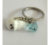 1/2/4Pcs 3D Lumineux Dessin Animé Lion de Mer Porte-clés, mignon Animal Sac Ornement, Automobile Porte-clés, merveilleux Cadeau pour les Relations