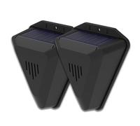1/2/4PCS Solar Powered Bird Repeller, Waterproof Outdoor Pigeon Deterrent Device, Bird Repellent Products with Sound Light Alarm Bird Scarer Noise Clacker for Farm Orchard Crop (2pcs)
