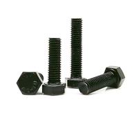 1/2/5/10/20 pièces M3 M4 M5 M6 M8 M10 M12 GB5783 DIN933 Noir A2-70 304 en Acier Inoxydable Hex Externe À L'extérieur Vis À Tête Hexagonale Boulon(30mm,1pc M10)