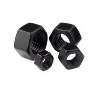 1/2/5/10/50pcs M2 .5 M3 M4 M5 M6 M8 M10 M12 M14 M16 M18 M20 M22 M24 M27 Écrous Hexagonaux Grade 8. Métriques En Acier Au Carbone Oxyde Noir(M4-(50PCS))