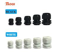 1/2/5/10 pièces presse-étoupe étanche entrée de câble IP68 PG7-PG36 blanc/noir Nylon connecteur en plastique Joint PG7 Black 10PCS