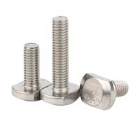 1/2/5/10pc ensemble 304 acier inoxydable M5 M6 M8 M10 M12 T forme marteau vis à tête boulon for t-slot goulotte Rail onglet piste(40mm,10pcs M5)