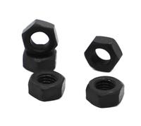 1/2/5/10pc M2 .5 M3 M4 M5 M6 M8 M10 M12 M14 M16 M18 M20 M22 M24 Noir Grade 8. Oxyde D'acier Au Carbone Écrou Hexagonal(M4 50pcs)