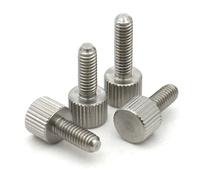 1/2/5/10pcs M2 M2.5 M3 M4 M5 M6 M8 304 Stainless Steel Knurled Head Thumb Screw Bolt Machinery Tool Round Adjustment Hand Screw(8mm,M2 (10pcs))