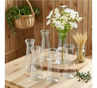 1/2/5/8/10 pièces Vases en plastique de style diamant de haute qualité, transparents et faits main pour fleurs. Convient pour divers bouquets de fleurs DIY et affichage décoratif, idéal pour les arran