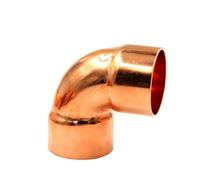 1/2" 5/8" 3/4" 7/8" 1" 16 19 22 28 35 42 54 67 mm Coupelle à souder vers extrémité mâle Cuivre Alimentation à une extrémité Coude à 90 degrés Climatisation(19mm Wall 1.0mm)