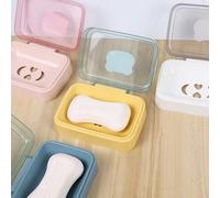 1/2/5 Boîte à savon simple avec couvercle rabattable, multi-couleurs, pour la maison et la salle de bain du dortoir. Boîte à savon transparente sans eau, sans alimentation électrique requise. Détails 