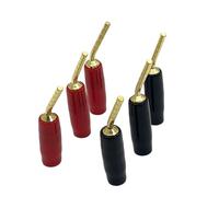 1/2/5 Paire 2mm câble Fil Banane coude Broche connecteur Banane vis Haut-Parleur Adaptateur de Prise(5Pair)