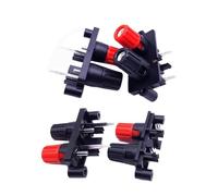 1/2/5 pièces WP2-10A Prise Audio Haut-Parleur amplificateur de Puissance borne à Ressort Prise Banane Externe 2 Positions connecteur à Broche Droite/coudée(Straight Needle,2Pcs)