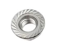 1/2/5pc Filetage Fin 304 Acier Inoxydable Hexagone Dentelé Serrure Spinlock Écrou À Bride M6 M8 M10 M12 M14 M16 M20