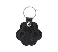 1/2/5PCS Memorial Dog Cat Hair Storage Key Chain Container Paw Shaped Keyring Portable Handmade Keychains Accessories Pivotant Keychain(Black)