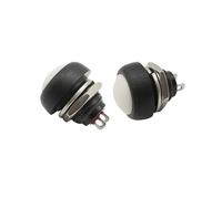 1/2/5Pcs PBS-33b Push Button Switch 12mm 12V 1A 2Pin Switch PBS-33B Waterproof Momentary Round Non-locking ON/OFF Switches NWPNLXEA(Weiß,One Size)