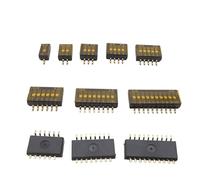 1/2/5Pcs Snap Switch 1.27mm Pitch SMD SMT Slide Type Toggle Dial Switch 1P 2P 3P 4P 5P 6P 8P 10Position Way Doule Row DIP Switch NWPNLXEA(1Pin,10Pcs)