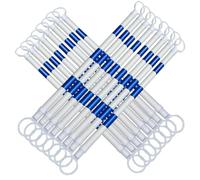 1 2 6 8 10 12 16 20 pièces Barre Conique rétractable de 5 à 10 Pieds, connecteurs de Barre de cône de Circulation Extensibles, Poteau de barrière de sécurité(Blue and White,16pcs)