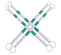 1 2 6 8 10 12 16 20 pièces Barre Conique rétractable de 5 à 10 Pieds, connecteurs de Barre de cône de Circulation Extensibles, Poteau de barrière de sécurité(Green and White,4pcs)