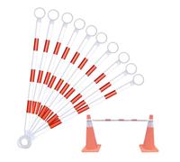 1 2 8 10 12 20 Paquets de 47" Min - 79" de Longueur maximale Barre Conique rétractable réglable sur site, Barres de cône de Circulation Extensibles for parkings(Red and White,10pcs)