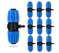1/2 à 1/4 Pouce Réducteur De Tuyau D'irrigation, Connecteur De Diamètre Variable De 1/2 Pouce (diamètre Extérieur 0620 Pouce Diamètre Intérieur 0520 Pouce) (10 Pcs Bleu)