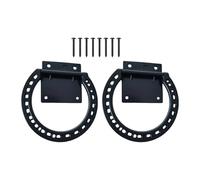 1. 2 Anneaux D'attache Pour Chevaux Robustes Avec Clous D'expansion Attaches D'attelage En Métal À Installation Rapide Pour Accessoires De Clôture Stables Accessoires D'équipement Pour Chevaux