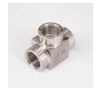 1/2" BSP Female Threaded Tee 3 Way 304 Stainless Steel Pipe Fitting Connector Adapter Equal Max Pressure 2.5 Mpa
