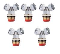 1/2 "（DN15） Bulles de brumisation de pulvérisation en laiton Tête d'irrigation agricole Toole d'atomiseur pour les paysages jardinages （Pack de 5） Fan-shaped double spray belt filter 5 pièces