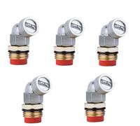 1/2 "（DN15） Bulles de brumisation de pulvérisation en laiton Tête d'irrigation agricole Toole d'atomiseur pour les paysages jardinages （Pack de 5） Fan-shaped single spray belt filter 5 pièces